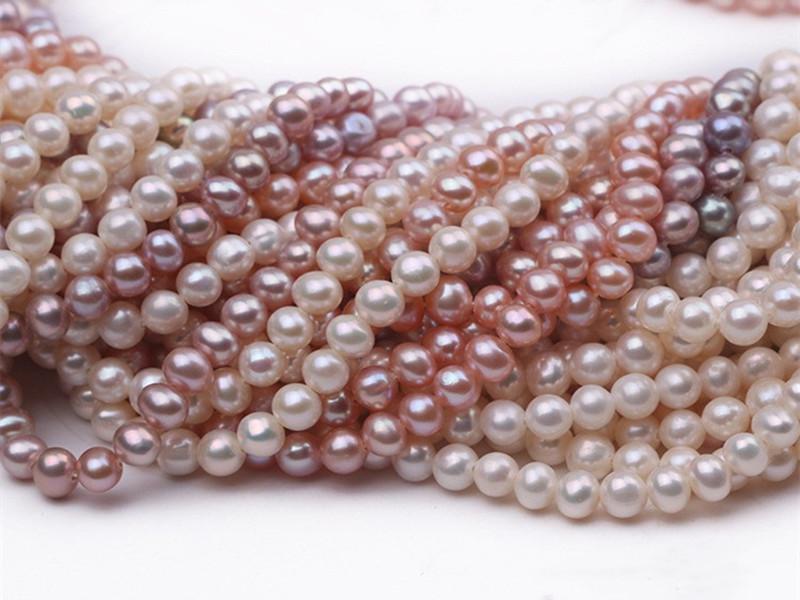 1Strand Pearl Beads 5-5.5mm For Jewelry Making DIY Necklace Bracelet Earrings Accessory Support Dropshipping