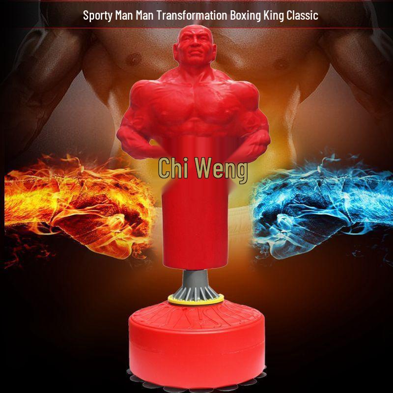XSZ Silicone Human-Shaped Boxing Dummy: Adult Professional Freestanding Rubber Sandbag for Taekwondo and Sanda Training.