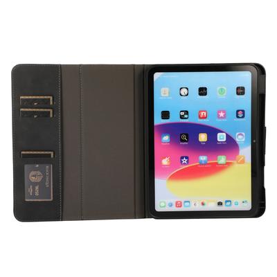 For iPad (2025)/10.9 (2022) Case Leather Flip Wallet Tablet Cover with Pens Slot