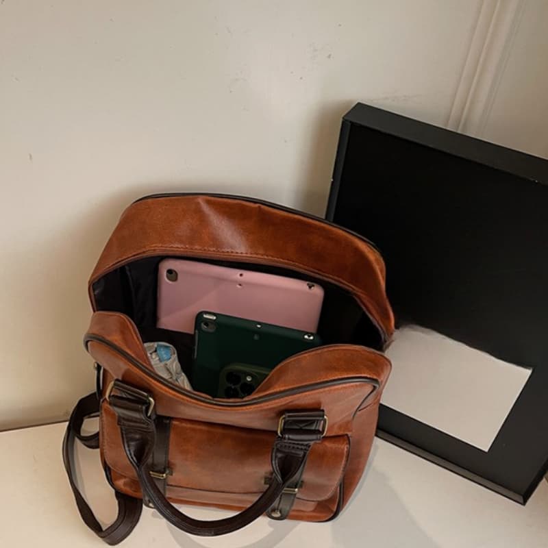 Japanese Fashion Solid Color Casual Backpack