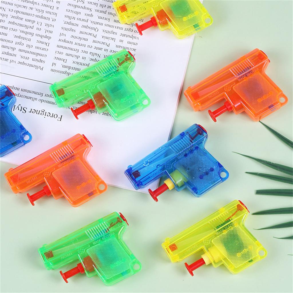 5Pieces Mini Water Shooter Gun Summer Manual Toy Outdoor Burst Watergun Seasides Outdoor Water Fight Toy Kids Gift