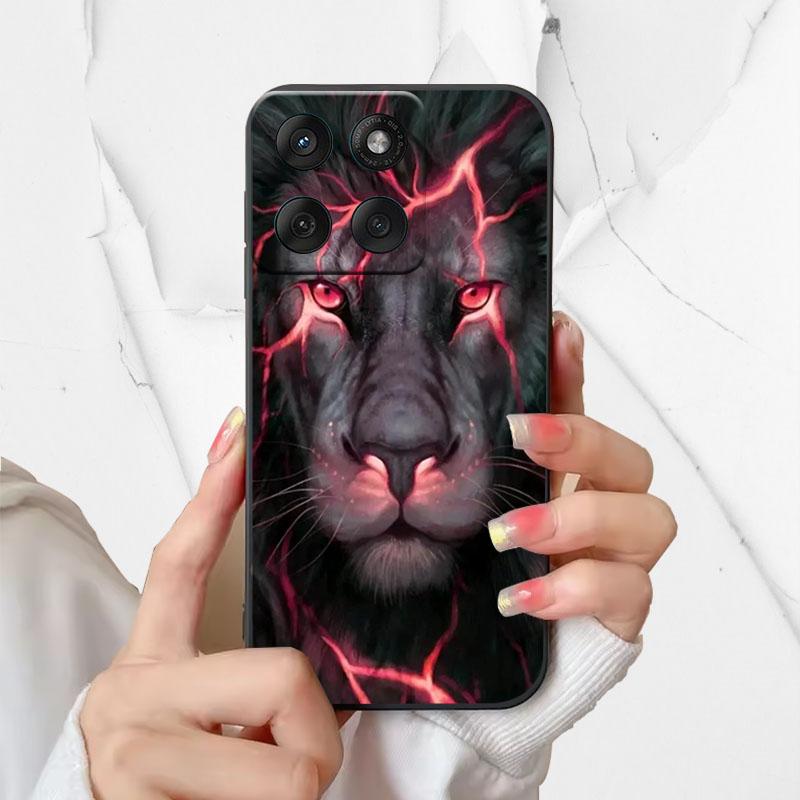 

For Motorola Edge 60 Fusion Case Flowers Printed Silicone Phone Cases Cover for Moto Edge60 Fusion TPU Shells Black TPU Coques Motorola Edge 60 Fusion