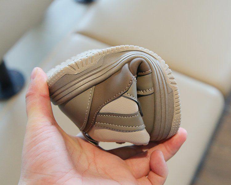 2025 Kids' Sneakers: Boys' Solid Bottom & Girls' High-Top Bread Shoes for Autumn/Winter