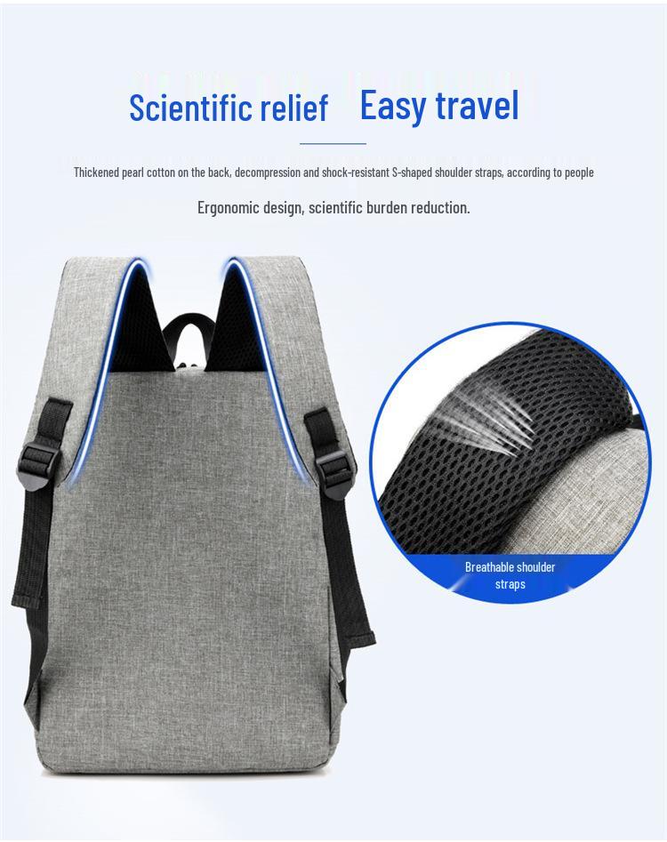 Unisex Fashion Backpack – Printed Logo, Simple Design, Fits Laptops