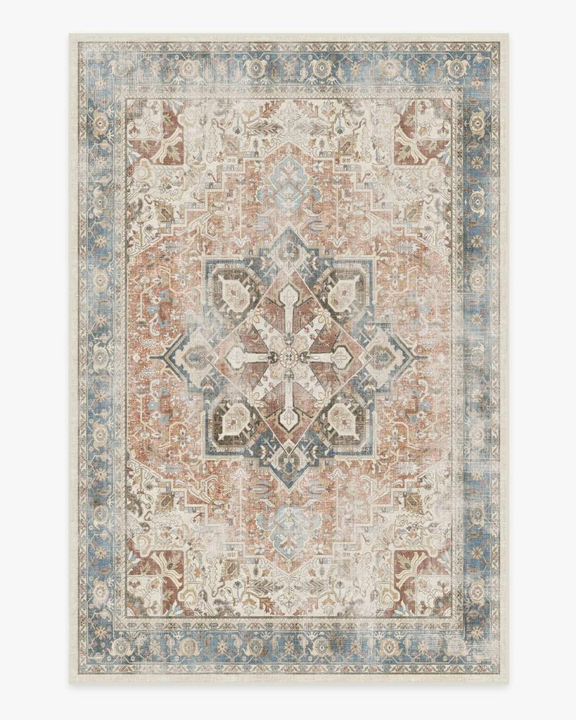 Traditional Persian washable rug vintage Turkish geometric pattern living room bedroom carpet bathroom hallway washable rug