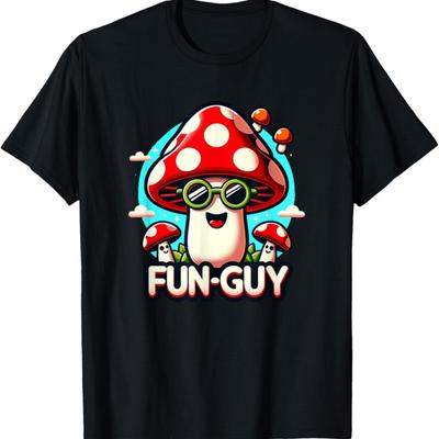 T-shirt Enfant et Bambin 'FUN-GUY' Drôle Mignon Thème Champignon