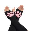 Kawaii Cat Paw Mittens Gloves Cute Soft 3D Toes Beans Fingerless Gloves Cat Claw Paws Pads Sleeves Cat Cosplay