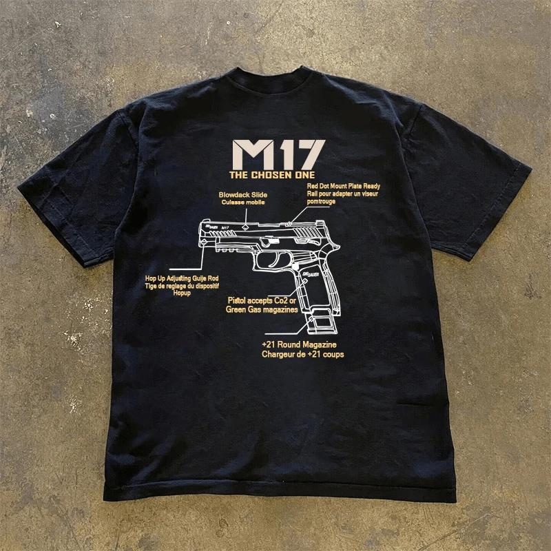 Pánské grafické tričko Sigsauer M17 100% bavlna, odvádějící pot, prodyšné, vysoce kvalitní, ležérní tričko pro snadný pohyb