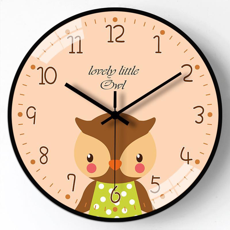 8-inch 20cm wall clock living room modern simple early education learning clock home bedroom cartoon clock