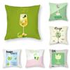 Hugo Spritz Cocktail Pillow Case 3D Print Polyester Fiber 40*40 Cm Home Sofa Throw Pillow Cover Decoration Festival Gift