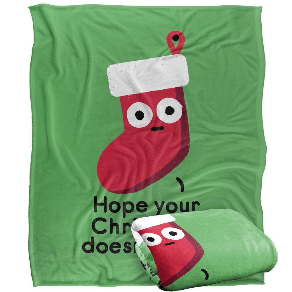 David Olenick Happy Holidays And Stuff Silky Supersoft Blanket