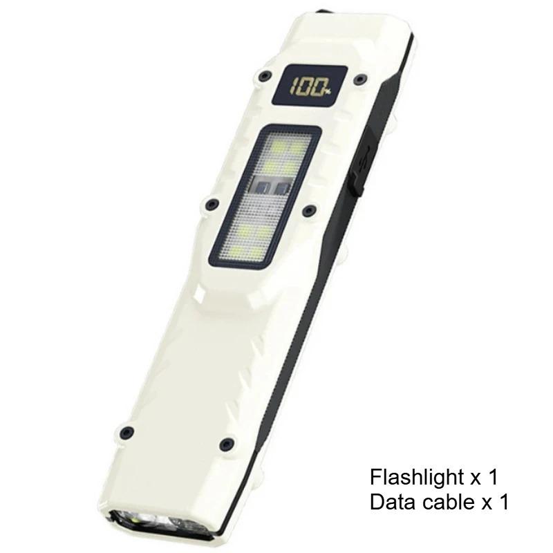 Ultra tenká svítilna Přenosné nouzové venkovní světlo s klipem na pero USB nabíjení Vysoce výkonná LED svítilna pro kempování rybaření