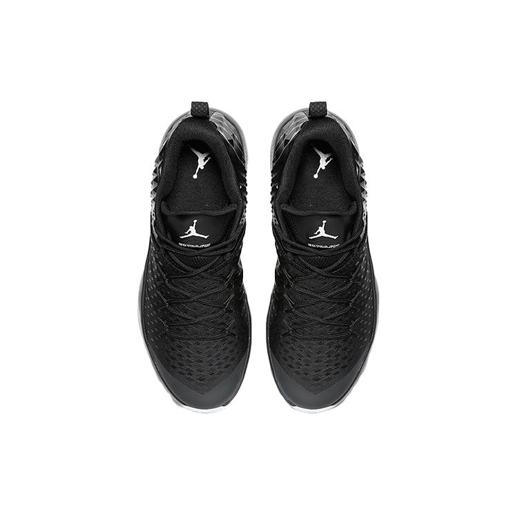 Jordan TEAM Cushioning Slip Resistant Abrasion Resistant Breathable Coverage Mid top Basketball Shoes Men's Black White 854551-001