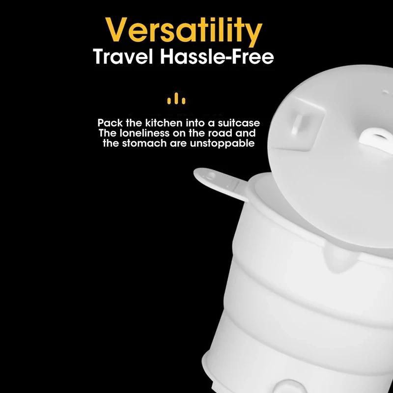 Xiaomi Multi Portable Foldable Silicone Pot For Travel 110/220V Kettle Electric Cook Hot Pot Water Boiler Camping Folding Electric Pot
