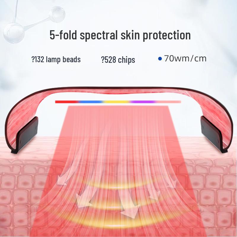 LED Full-Body Skin Rejuvenation Device for Home Use - Red and Blue Light Therapy Instrument.