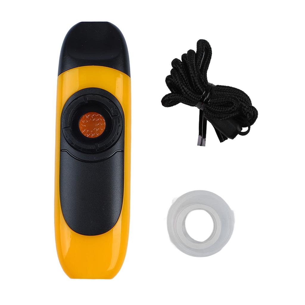 Atyhao Kazoo Musical Instrument, Kazoo, Playing Instrument, Mouthpiece with Curved Design, Adjustable Tone, with String, Yellow, ABS Material