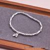 999 Sterling Silver Bamboo Joint Bracelet - Essential Niche Design for Little Fairies