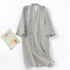 Accappatoio in garza di cotone in stile giapponese da uomo, di grandi dimensioni, kimono, camicia da notte, primavera ed estate, pigiama sottile, yukata con lacci, felpa