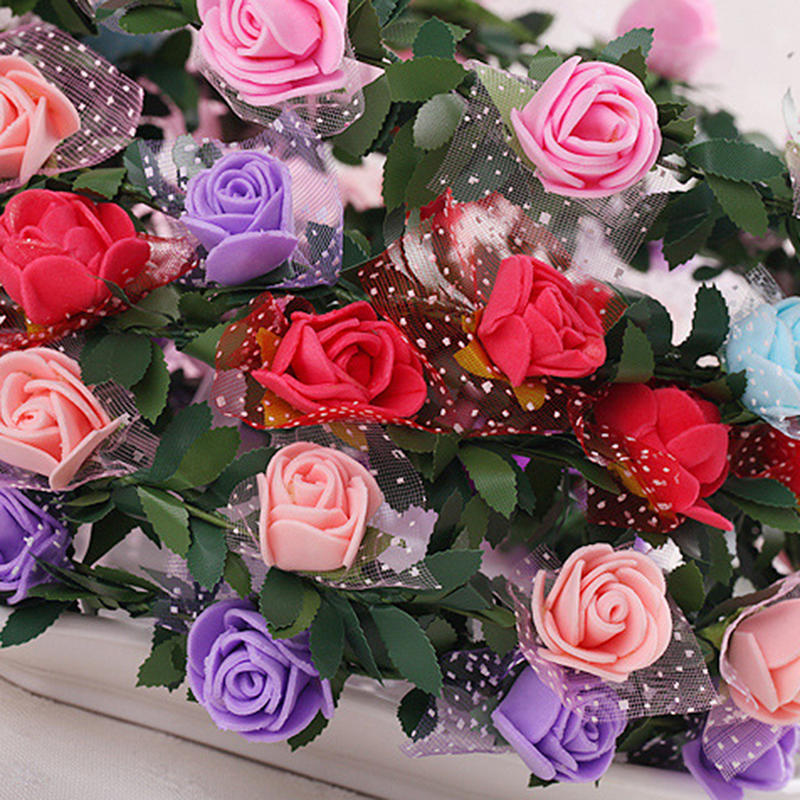Sweet Girls Women Bridal Rose Flower Crown Headband Wreath Party Wedding Bridal Garland Hairband Headwear