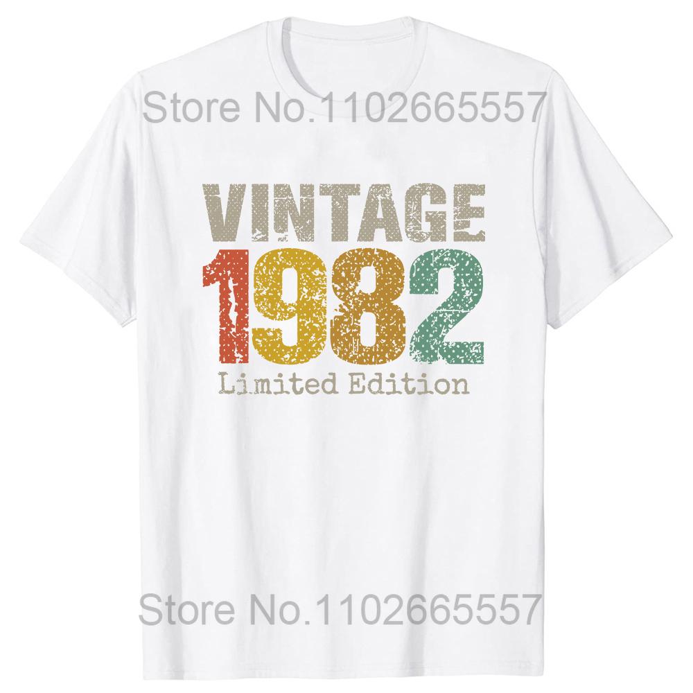 Grappige Made In 1982 Limited Edition 42 Jaar Geweldig Zijn T-shirts Zomer Katoen Streetwear Verjaardagscadeaus T-shirt Unisex