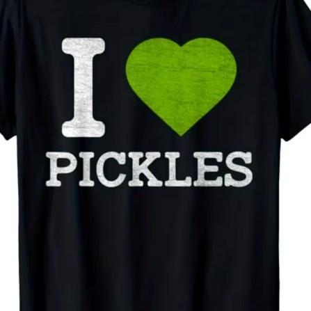 Funny I Love Pickles T-Shirt for Men & Women - Vintage Pickl S чёрный