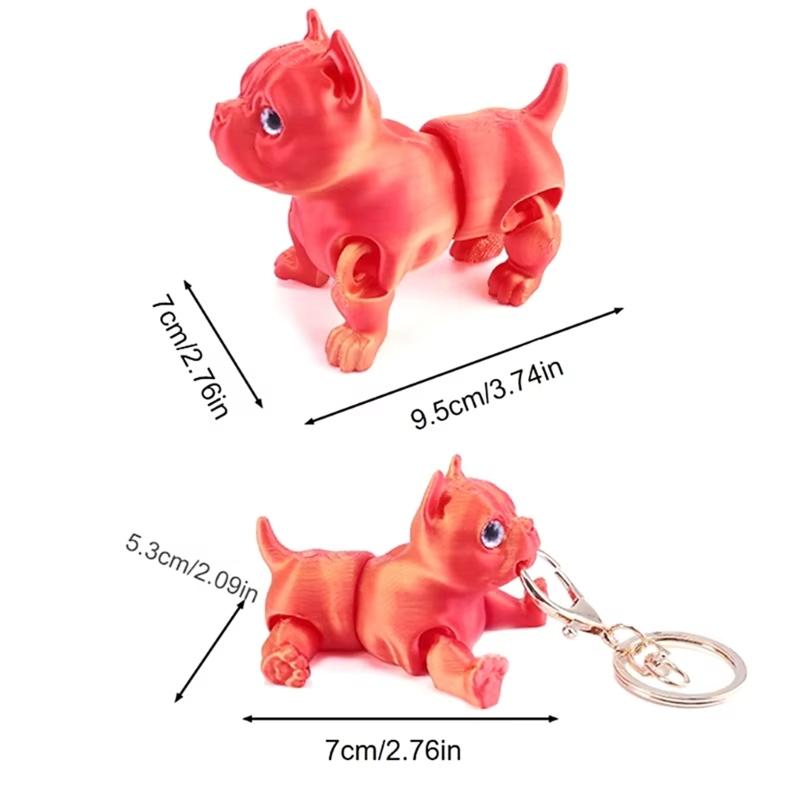 Kolorowe Zwierzątka Rękodzieło Zabawka dla Dzieci Piesek Drukowany 3D Dla Psa Ulga w Stresie Wspieranie Pielęgnacji Jamy Ustnej i Rozrywka