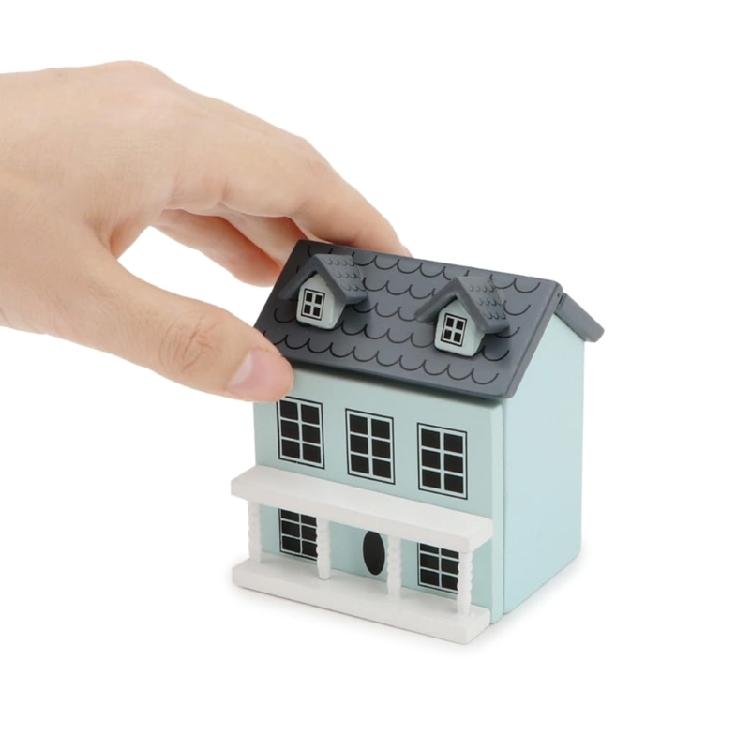 Vintage Cottage Villa Model Ornament for Kids Retro Cottage Villa Figurines Desktop Miniature Pretend Game Props