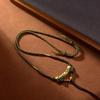 High-End Tibetan Handmade Braided Thangka Jade Amber Pendant Necklace Cord