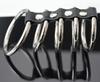 5 Metal Stainless Steel  Cage Male Chastity Device   Rings