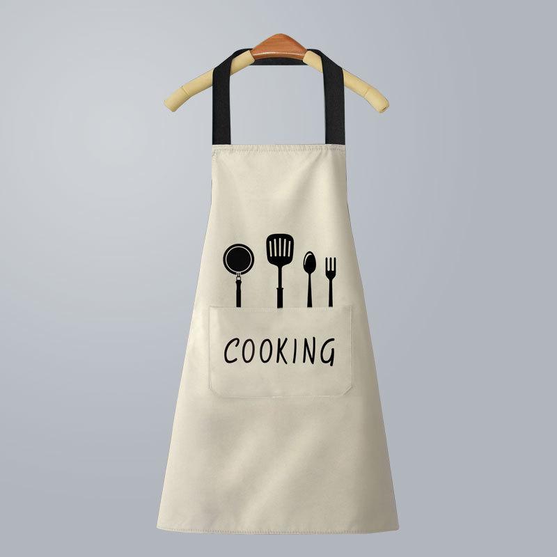 Stylish Waterproof & Stain-Resistant Unisex Wipeable Aprons for Kitchen & Home, Korean Style.