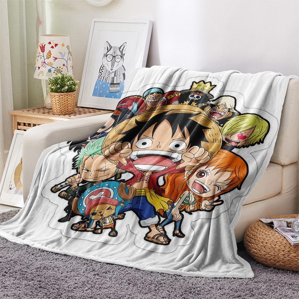 1pz Una Pezzo Monkey D Luffy Coperta in Flanella Fantasia Adatta a Tutte le Stagioni per Arredamento Casa Calore e Comfort Regali Regalo Festivo