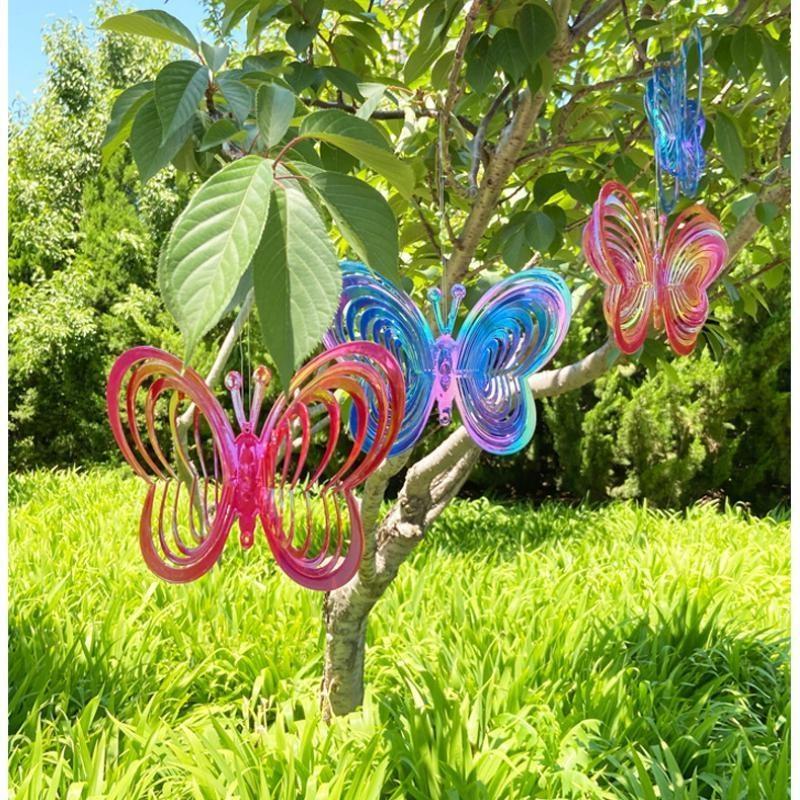 Geometric Art Heart Wind Spinner Yard Art Beating Heart Wind Spinner Balcony Outdoor Garden Decoration Ornament Dream Catcher