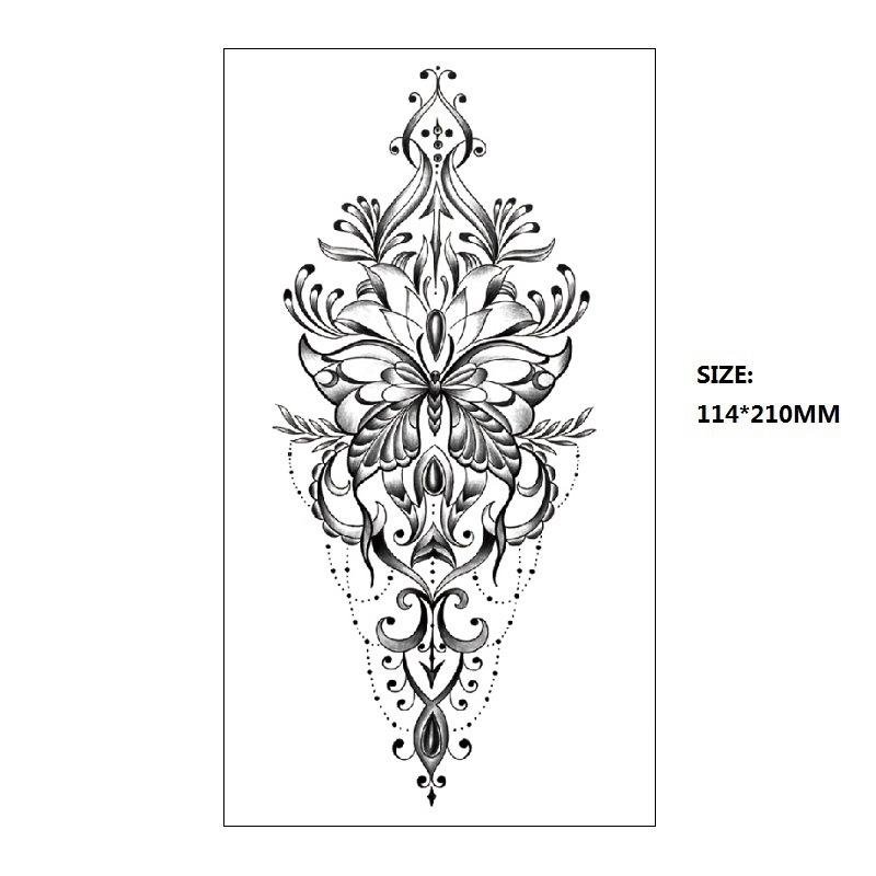 Bohemian Geometric Shape Water Transfer Small Full Arm Back Sexy Simulation Tattoo Sticker