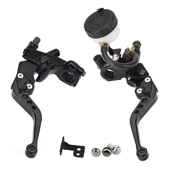 Universal CNC Motorcycle Adjustable Clutch Brake Master Cylinder Reservoir Levers Kit for Yamaha Kawasaki 7/8" 22mm Handlebar