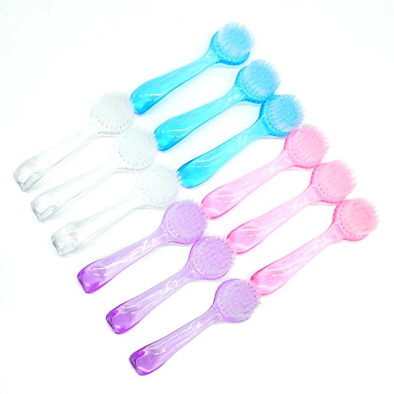 2Pcs/Pack Multifunctional Brush Plastic Nail Cleaning Brushes Round Head Powder Clear Scrubbing Dust Remover Manicure Tools