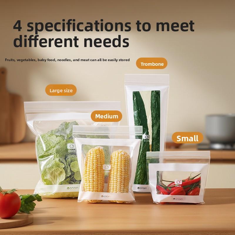 Sealed Safety Bags, Household Multi-functional Kitchen Food-grade Self-sealing Bags, Vegetable and Fruit Sealed Bags, Refrigerator Storage Bags