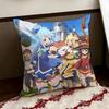 Anime IIsekai QQuartet Cushion Cover Reversible Soft Durable Pillow Cover Home  Car MultiScene Use for Daily Comfort