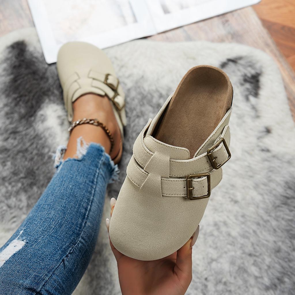 Fashion Women Slippers Vintage Solid Cork Clogs Sandals Classic Beach Shoes Women Summer Fashion Unisex Slippers Platform Slides Women