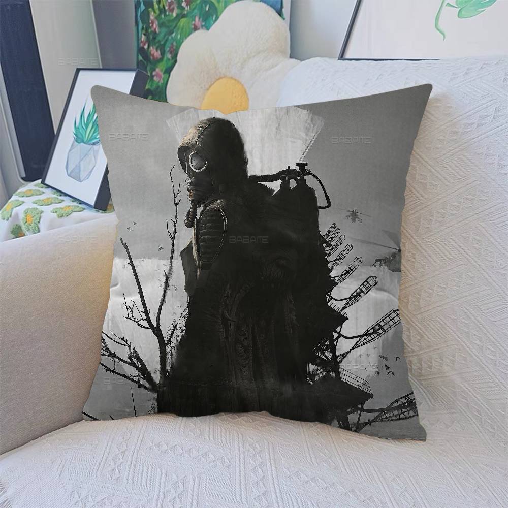 STALKER 2 Сердце Чернобыля Наволочка Дизайн Чехла для Подушки Декор Праздничный Декор 30cmx30cm