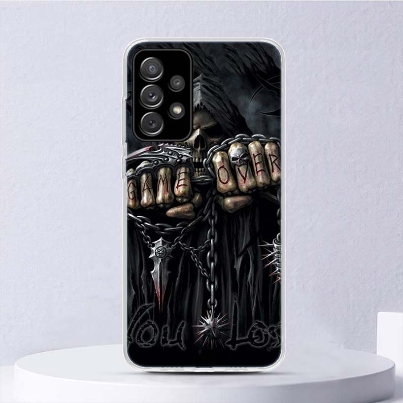 Grim Reaper Skull Skeleton Soft Case For Samsung Galaxy A52 A53 A32 A22 A12 5G Phone Cover A33 A23 A13 A72 A73 A02S A03S A42 Coq