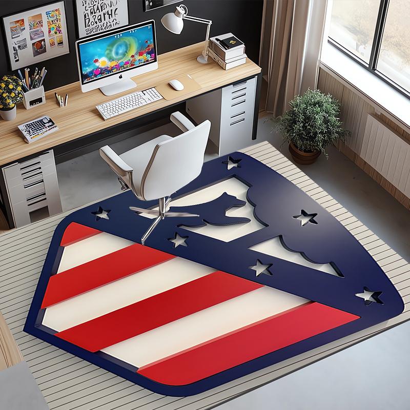 Football Club Pattern Rug, Indoor/Outdoor Mat, for Picnic, Gameroom, Bedroom, Office, Living Room, Home Decor Carpet, Birthday Gift