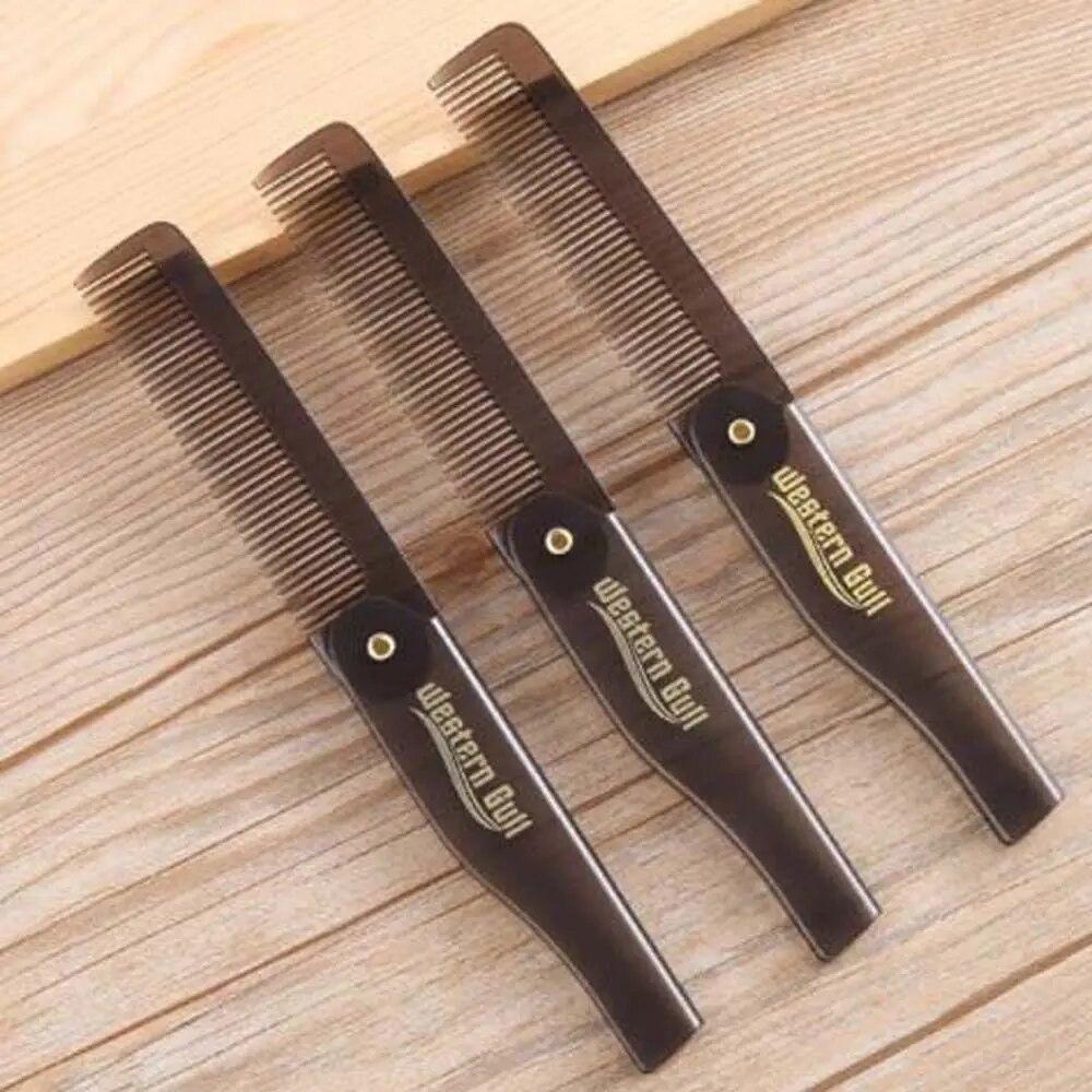 Tragbarer Friseur-Bartkämme, Haar-Accessoires, Ölkopfkamm, Klappkamm, Männer-Haarbürste, Haar-Styling-Tool