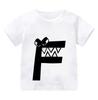 New Alphabet Lore T Shirt Print Cartoon Casual Summer Children Short-sleeved Anime T-shirt Kids Clothes Boy Game Series T Shirt