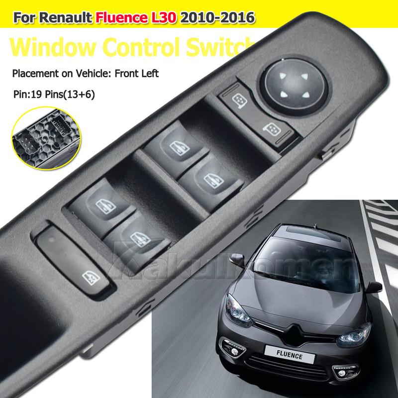 New 19 P Electric Power Master Window Control Switch 25400-0008R For Renault Fluence L30 2010 2011 2012 2013 2014 2015 2016