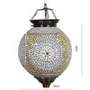big size spherical shaped glass pendant/hanging lamp for living & home decoration turkish lamp (Multicolour, bulb not included); Made in India