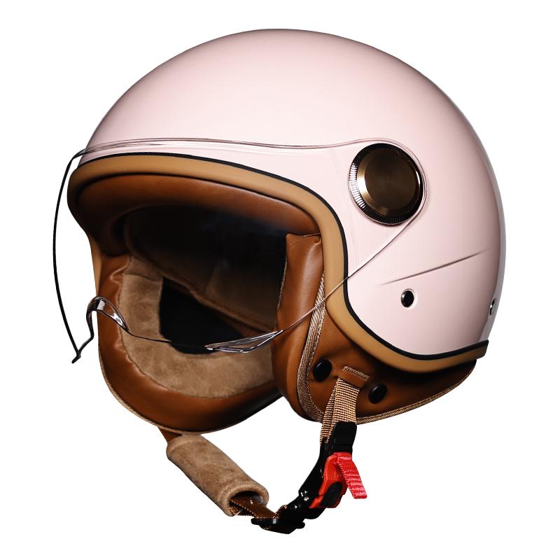 New Open Face 3/4 Motorcycle Helmet Retro Motorbike Helmets Vintage Chopper Capacete De Moto Bike Scooter With For Men Women DOT