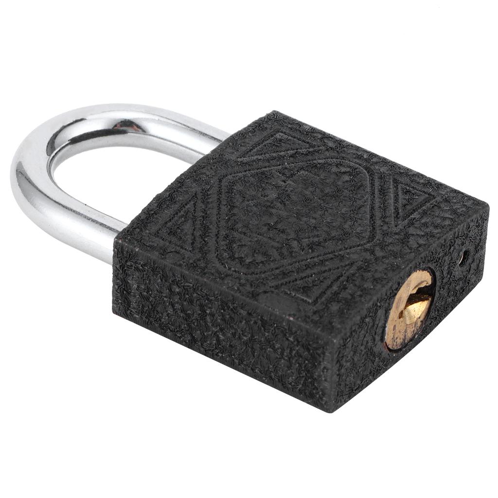 Padlock Brass Core and Thickened Black Iron Door Lock for Home Dormitory Portable Padlock50mm