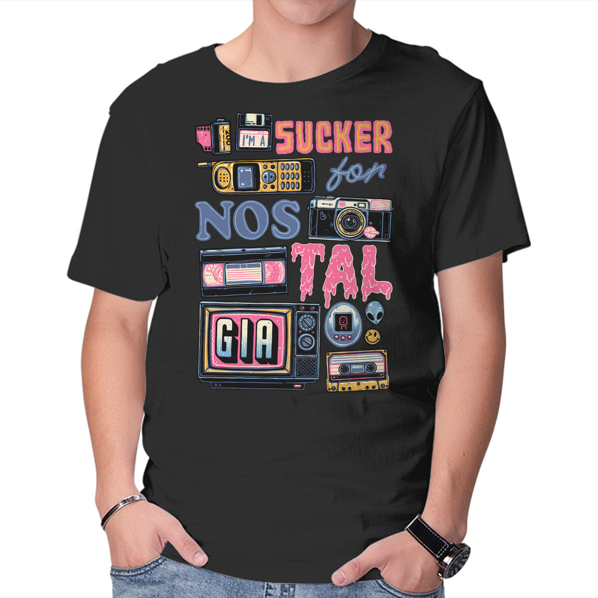 Unisex Crew Neck T-Shirt Sucker For Nostalgia Graphic Short Sleeve Casual Tee XXXL