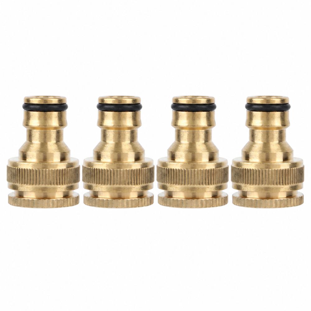 4PCS Quick Connect Hose Connector 1/2" and 3/4" Female Thread Hose Adapter  Garden Irrigation
