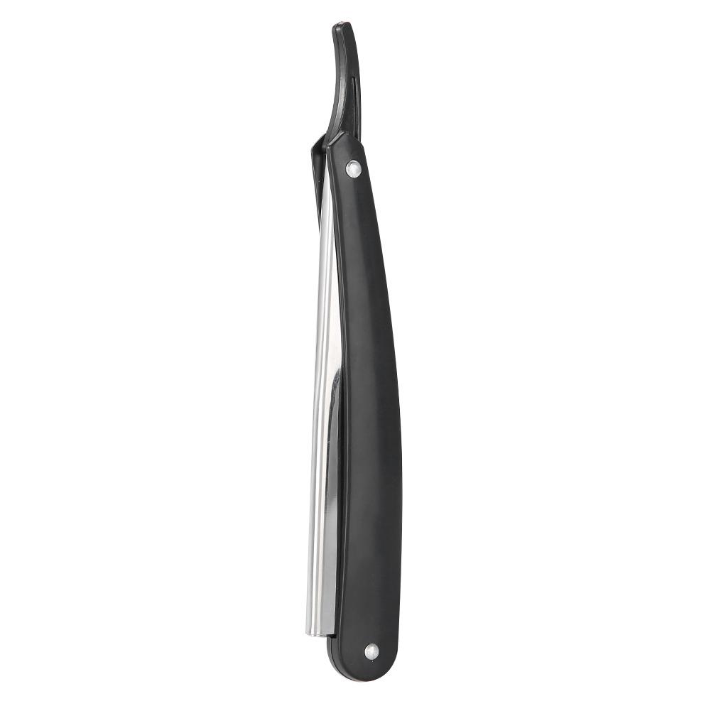 Barber Straight Hair Clipper Salon Folding Blade with Blade Black